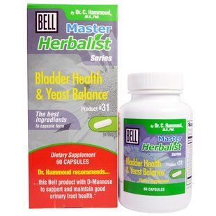 Bell Lifestyle, Серия Master Herbalist, Здоровье мочевого пузыря и дрожжевой баланс, 60 капсул BEL-10909 фото
