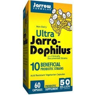 Jarrow Formulas, Пробиотик Ultra Jarro-Dophilus, 60 вегетарианских капсул (Ice) JRW-03026 фото