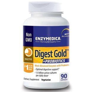 Enzymedica, Digest Gold + пробіотики, 90 капсул ENZ-29090 фото