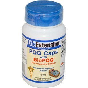 Life Extension, PQQ Caps with BioPQQ, 10 мг, 30 капсул вегетаріанських LEX-15003 фото