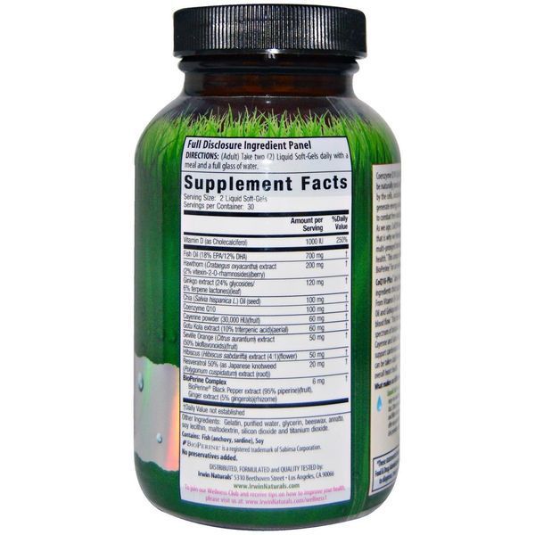 Irwin Naturals, Кофермент Q10-Плюс, 60 м'яких желатинових капсул з рідким наповненням IRW-58578 фото
