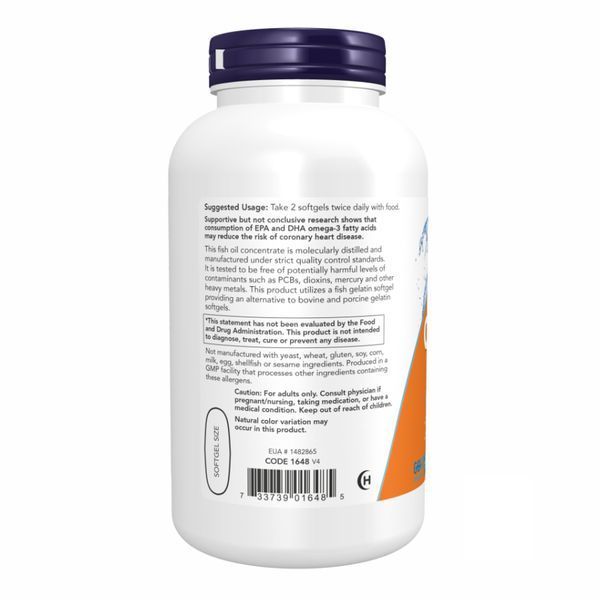 Omega-3 FO 1000mg 180/120 Fish Gelatin - 200 sgels 2022-10-0051 фото