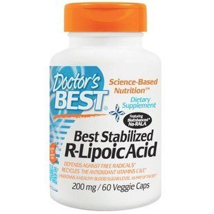 Doctors Best, R-ліпоєва (тіоктова) кислота 200 мг, 60 капсул вегетаріанських DRB-00278 фото