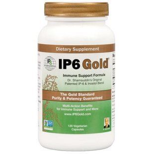 IP-6 International, IP6 Gold, формула для поддержки иммунитета, 120 капсул в растительной оболочке IPS-10262 фото