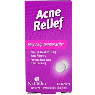 NatraBio, Средство от угревой сыпи Acne Relief, 60 таблеток NBB-01560 фото