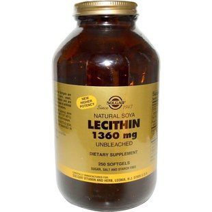 Solgar, Lecithin, 1360mg, 250 Softgels SOL-01541 фото