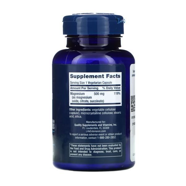 Magnesium Caps 500 mg - 100 vcaps (Повреждена банка) 2023-10-7991 фото