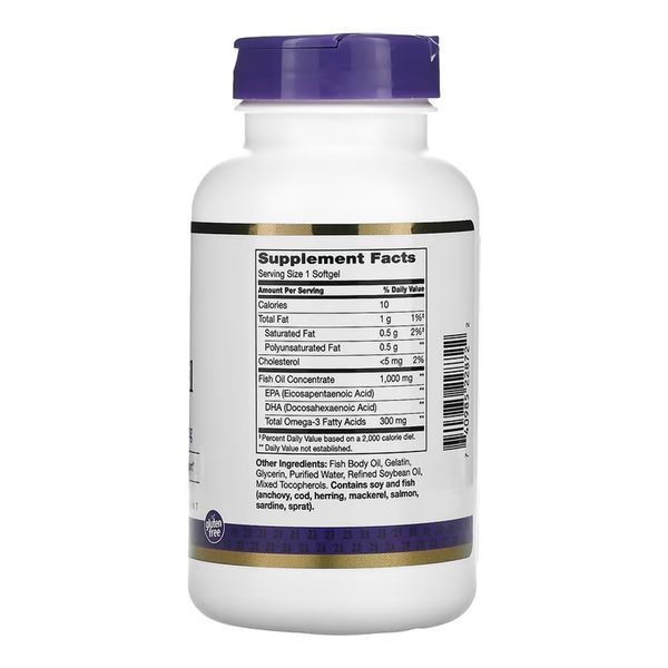 Fish Oil 1000 mg - 120 softgels 2023-10-7092 фото