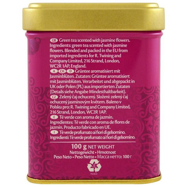 Twinings, Of London, Loose Tea, Jasmine Green Tea, 3.53 oz (100 g) TWN-03481 фото
