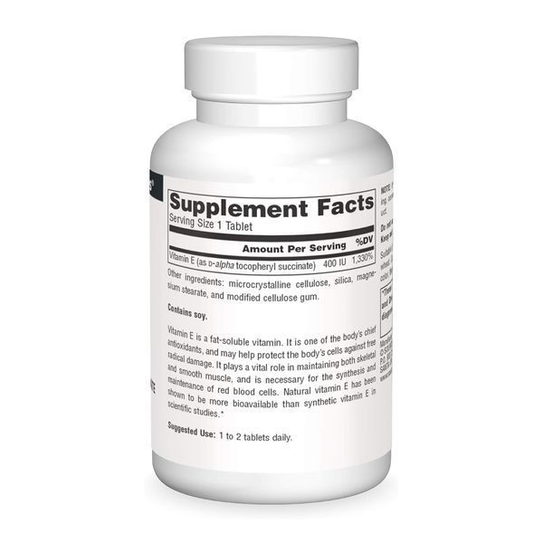 Vitamin E 400 IU D-Alpha Tocopherol - 100 tabs 2023-10-6156 фото