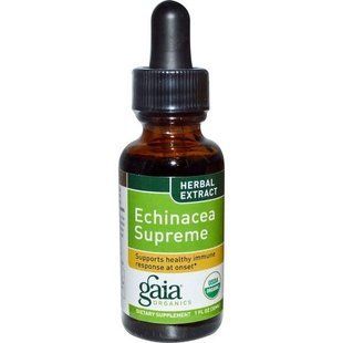 Gaia Herbs, Органіка, Ехінацея Supreme, 1 рідка унція (30 мл) GAI-34080 фото