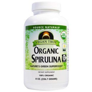 Source Naturals, Vegan True, органические спирулины, 8 унций (226,7 г) SNS-02577 фото