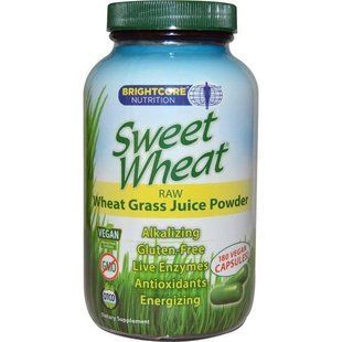 Sweet Wheat, Сырой порошкообразный концентрат сока ростков пшеницы, 180 веганских капсул SEW-48449 фото