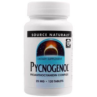 Source Naturals, Пікногенол, 25 мг, 120 таблеток SNS-00300 фото