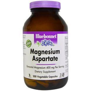 Bluebonnet Nutrition, Магния аспартат, 200 растительных капсул BLB-00737 фото