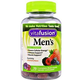 Мультивитамины для мужчин, VitaFusion, натуральный вкус ягод, 70 жевательных таблеток VFU-02261 фото