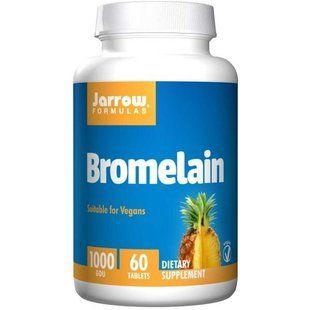 Jarrow Formulas, Бромелаін 1000, 500 мг, 60 легко розчиняються таблеток JRW-23006 фото