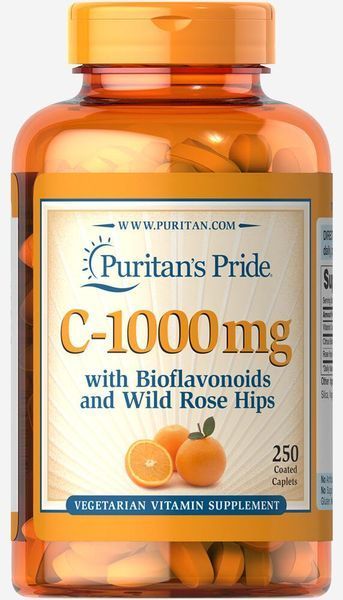 Витамин С - 1000 (Vitamin C - 1000) Puritan's Pride с биофлаваноидами и шиповником (250таб.) PP-10693 фото