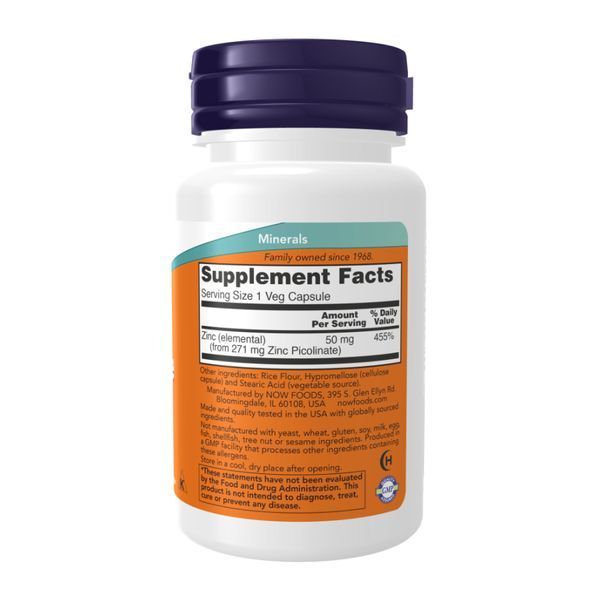 Zinc Picolinate 50 mg - 30 vcaps (Повреждена банка) 2023-10-7750 фото