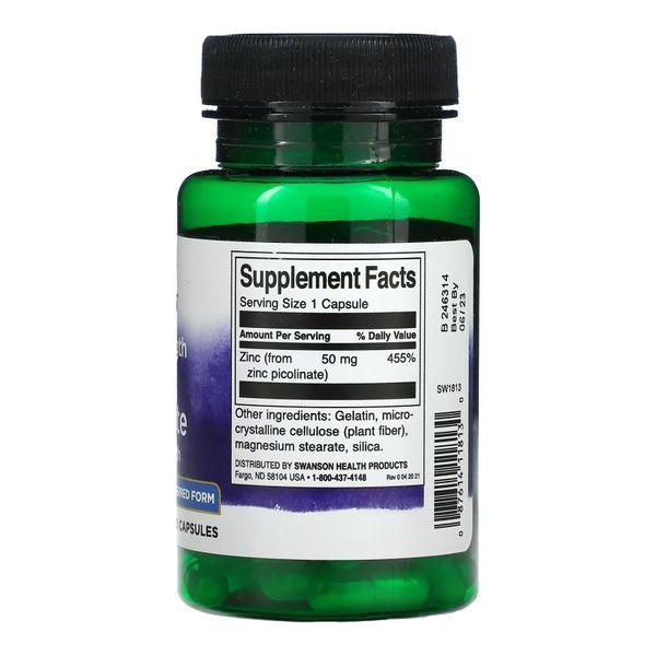 Extra Strength Zinc Picolinate Body Preferred Form 50mg - 60 caps 2023-10-4068 фото