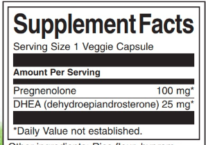 DHEA Pregnenolone Complex - 60veg caps 100-60-9475966-20 фото