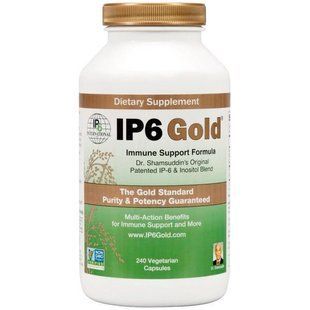 IP-6 International, IP6 Gold, формула для поддержки иммунной системы, 240 растительных капсул IPS-10263 фото