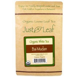 Just a Leaf Organic Tea, White Tea, Bai Mudan Loose Leaf Tea, 100% Pure, No GMOs, 2 oz. (56 g) JAL-01011 фото