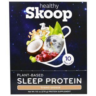 Healthy Skoop, Протеин для сна на Растительной Основе, Tirami-Snooze,10 упаковок, 0,95 унции (27 г) Каждая HSK-00603 фото