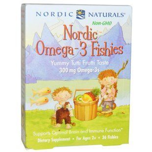 Nordic Naturals, Конфеты в виде рыбок от Nordic с омега-3, со вкусом засахаренных фруктов, 300 мг, 36 конфет NOR-31130 фото