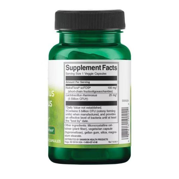 Lactobacillus Rhamnosus with Fos 5 Billion Cfu - 60 Qualicaps 2023-10-3007 фото