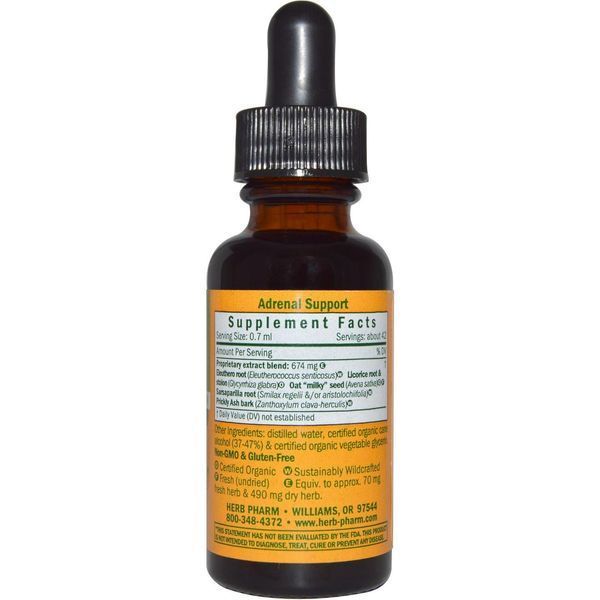 Herb Pharm, Adrenal Support (поддержка надпочечников), 1 жидкая унция (30 мл) HBP-90015 фото