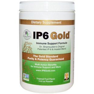 IP-6 International, IP6 Gold, Формула для поддержки иммунитета, Вкус тропических фруктов, Порошок, 414 г IPS-10299 фото
