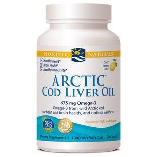 Nordic Naturals, Nordic Naturals, Масло печени арктической трески, со вкусом лимона, 1000 мг, 90 гелевых капсул NOR-57785 фото