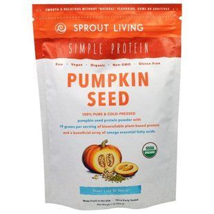Sprout Living, Простой Протеин, Порошок Протеина из Семечек Органический Тыквы, 1 фунт (454 г) SPL-00720 фото