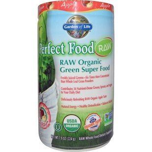 Garden of Life, Perfect Food RAW &mdash; свежее органическое зеленое суперпитание, порошок из натуральных свежих яблок, 7,9 унции (224 г) GOL-11624 фото