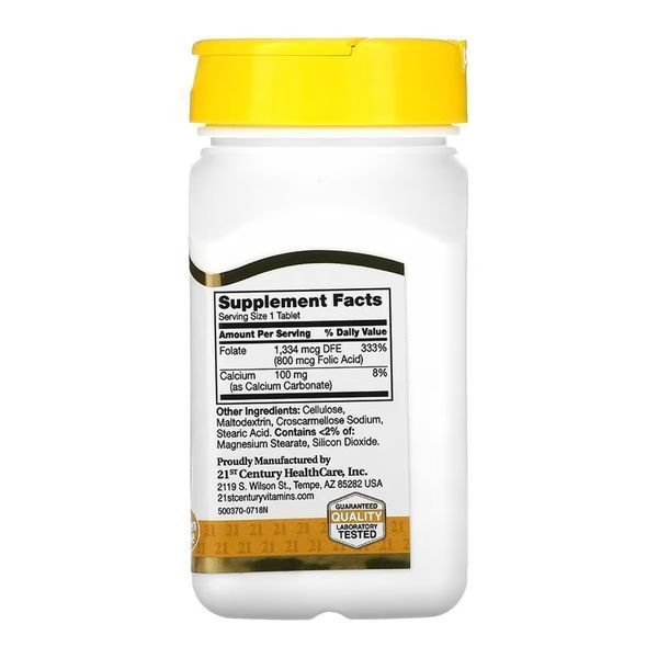 Folic Acid 800 mcg - 180 tabs 2023-10-7094 фото