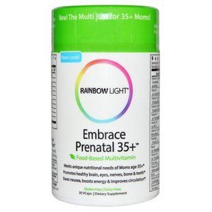 Rainbow Light, Embrace Prenatal 35+, мультивитамины на основе продуктов питания, 30 растительных капсул RLT-20281 фото