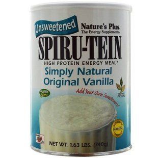 Natures Plus, Сыворотка Spiru-Tein, питание с высоким содержанием белка, со вкусом простой настоящей ванили, несладкая, 740 г NAP-45884 фото