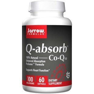 Jarrow Formulas, Q-absorb, кофермент Q10, 100 мг, 60 мягких капсул JRW-06012 фото