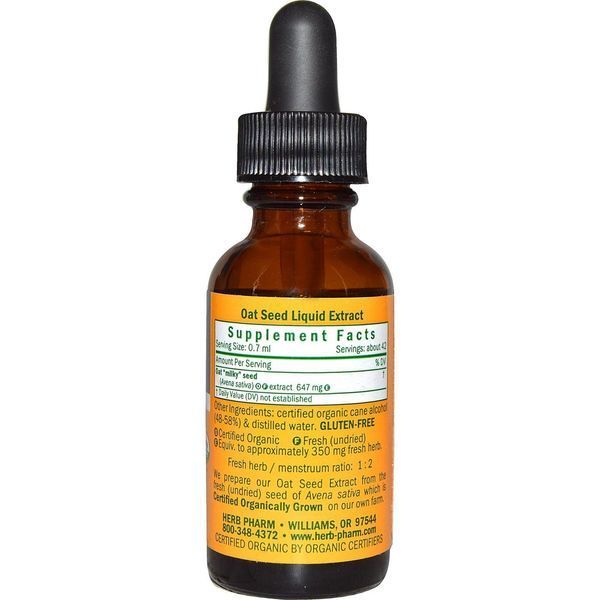 Herb Pharm, Овсяное зерно, 1 жидкая унция (30 мл) HBP-80000 фото