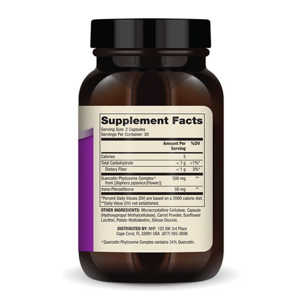 Quercetin and Pterostilbene Advanced - 60 caps 2023-10-3950 фото