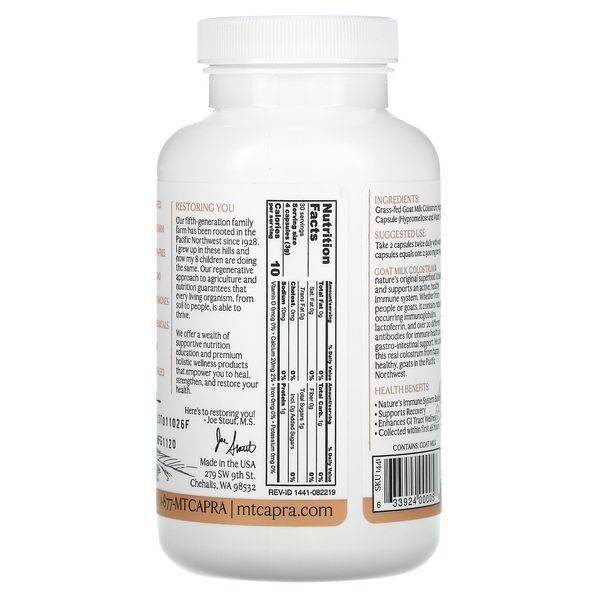 Mt. Capra, КапраКолостум, Колострума з козячого молока, 120 капсул MTC-00005 фото