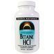 Source Naturals, Бетаїну гідрохлорид, 650 мг, 180 таблеток SNS-01362 фото 1