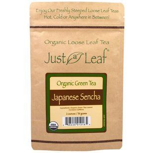 Just a Leaf Organic Tea, Зеленый чай, Японская сенча , 2 oz (56 g) JAL-01016 фото