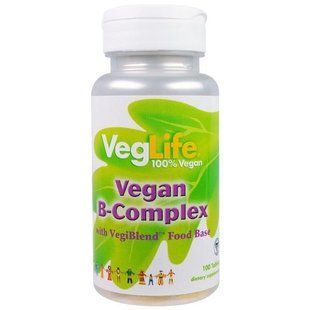 B-комплекс, веганский, VegLife, 100 таблеток VGL-74251 фото