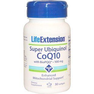 Life Extension, Супер убихинол - коензим Q10, з BioPQQ, 100 мг, 30 желатинових капсул LEX-17333 фото