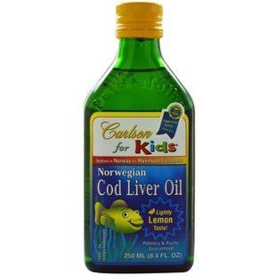 Carlson Labs, Kids, Norwegian Cod Liver Oil, Natural Lemon Flavor, 8.4 fl oz (250 ml) CAR-01353 фото