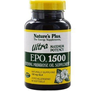 Natures Plus, Пищевая добавка Ultra EPO 1500, максимальная энергия, 60 капсул NAP-04678 фото