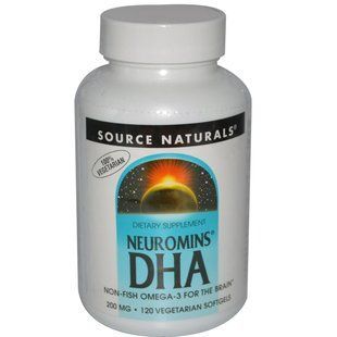 Source Naturals, Докозагексаєнова кислота (DHA) Neuromins, 200 мг, 120 рослинних капсул SNS-00655 фото
