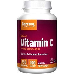 Jarrow Formulas, Буферизований вітамін C + біофлавоноїди цитрусових, 750 мг, 100 таблеток JRW-12015 фото